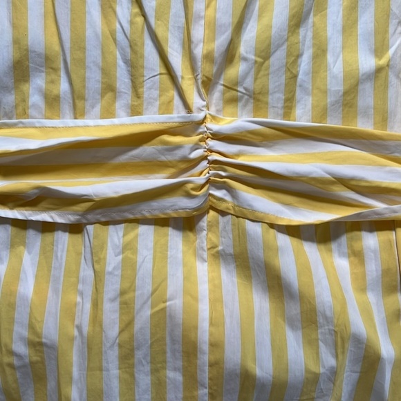 Alex Mari Stripe Print Point Collar Long Sleeve Button Front Midi Dress XL - Picture 14 of 16